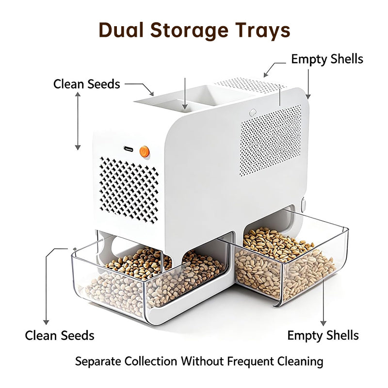 Electric Bird Seed Shell Remover – Adjustable Speed, Easy Clean Peeling Machine