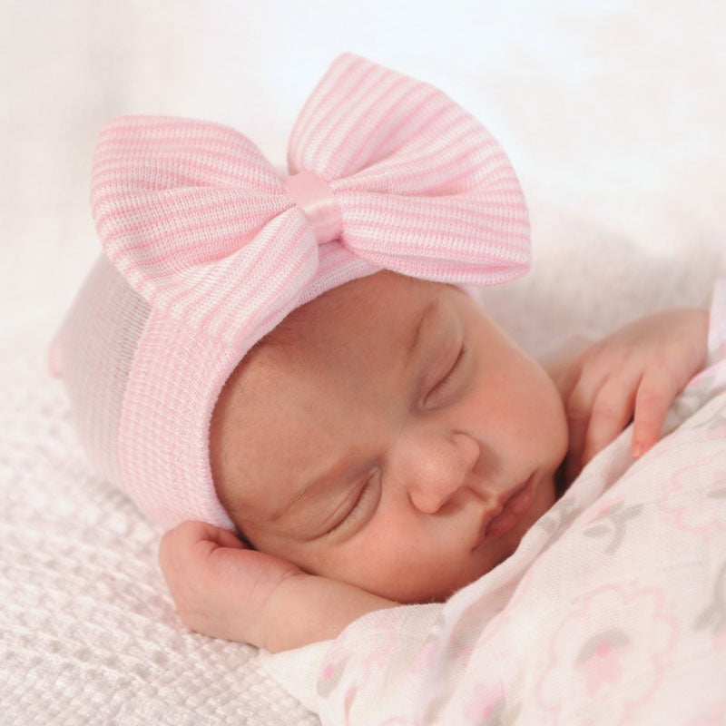Newborn Big Bow Knit Beanie
