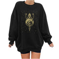 Printed Five Pointed Star Array Women's Sweater