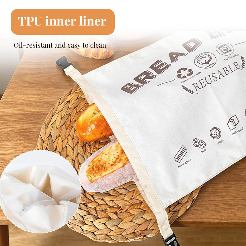 Extra Large Beeswax Bread Storage Bag - Keeps Sourdough Fresh Longer - Heavy Duty Cotton Reusable Wrap for Homemade Bread