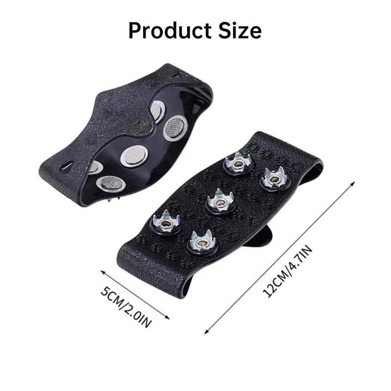 5-Point Adjustable Ice Cleats | Non-Slip Crampon Spikes for Hiking & Winter Walking on Ice