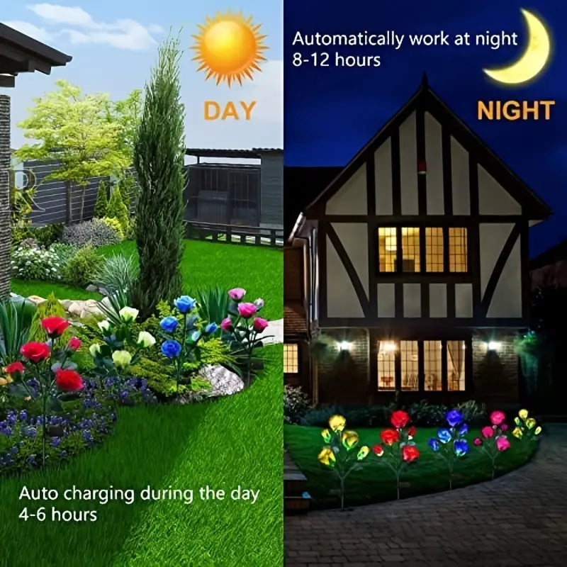 Color-Changing Solar Garden Roses