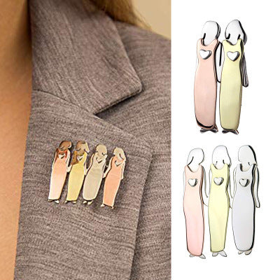 3 Sisters Brooch, Best Friends Pin