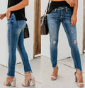 Ripped Skinny Jeans for Plus Size Women
