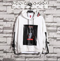 Hooded Sweatshirt with Print - Hip Hop Loose Jacket