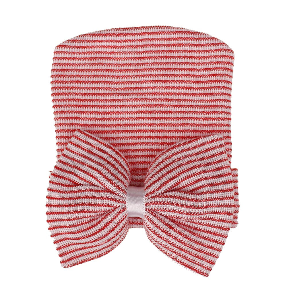 Newborn Big Bow Knit Beanie