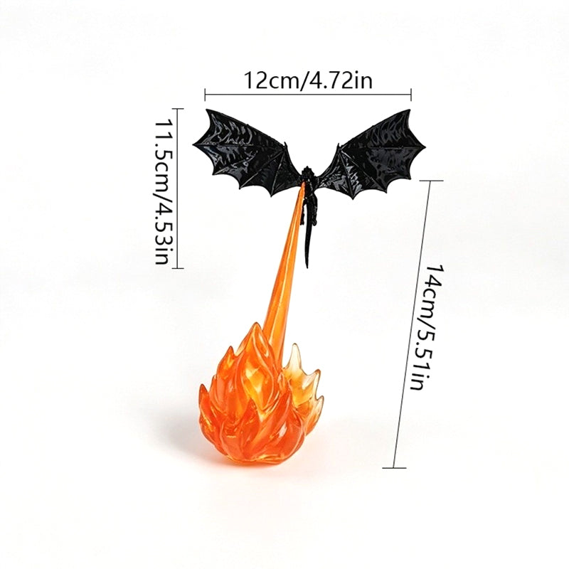 3D Dragon Bookshelf Light with Fire – LED Flying Dragon Bookend, Corner Lamp, Unique Gift for Book Lovers & Halloween Decor