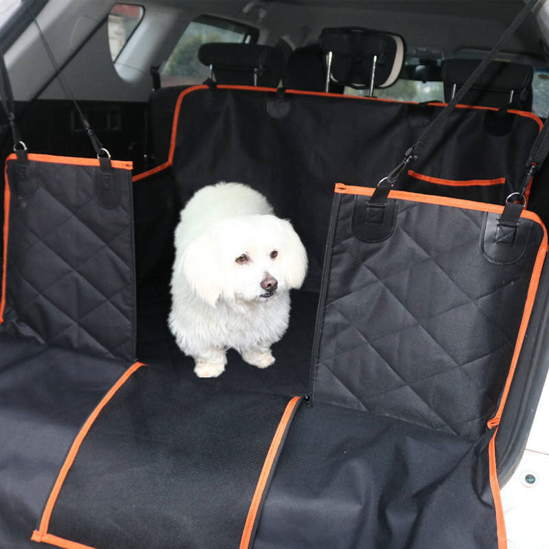 Dog Car Hammock Seat Cover, Waterproof 600D Oxford Fabric Pet Seat Protector for Back Seat, Scratch Proof & Anti-Slip
