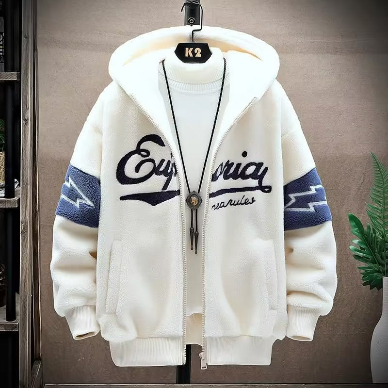 Particle velvet winter clothing with thickened cotton jacket