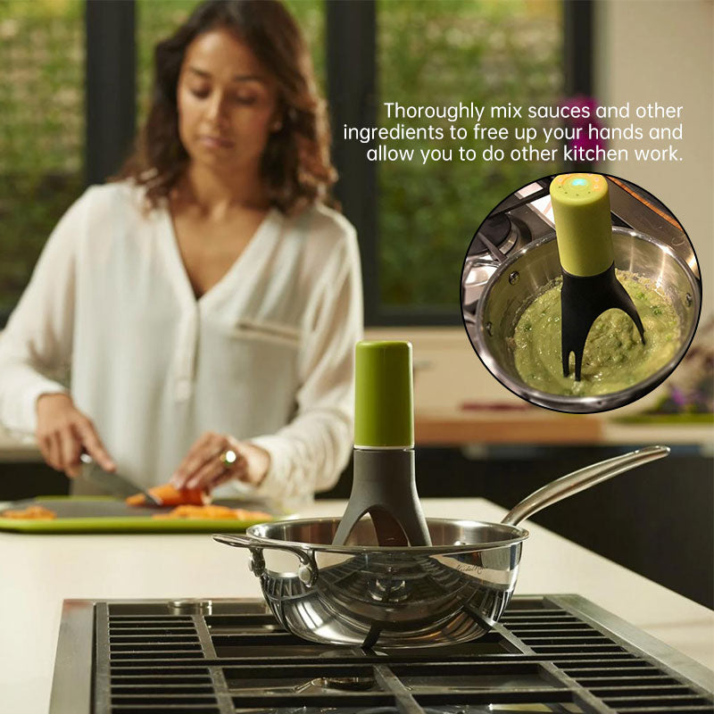 Dishwasher Safe Battery Operated Whisk - Triangle Design Hand Mixer for Blending Soup, Sauce, Eggs, Quick Baking & Cooking Tool