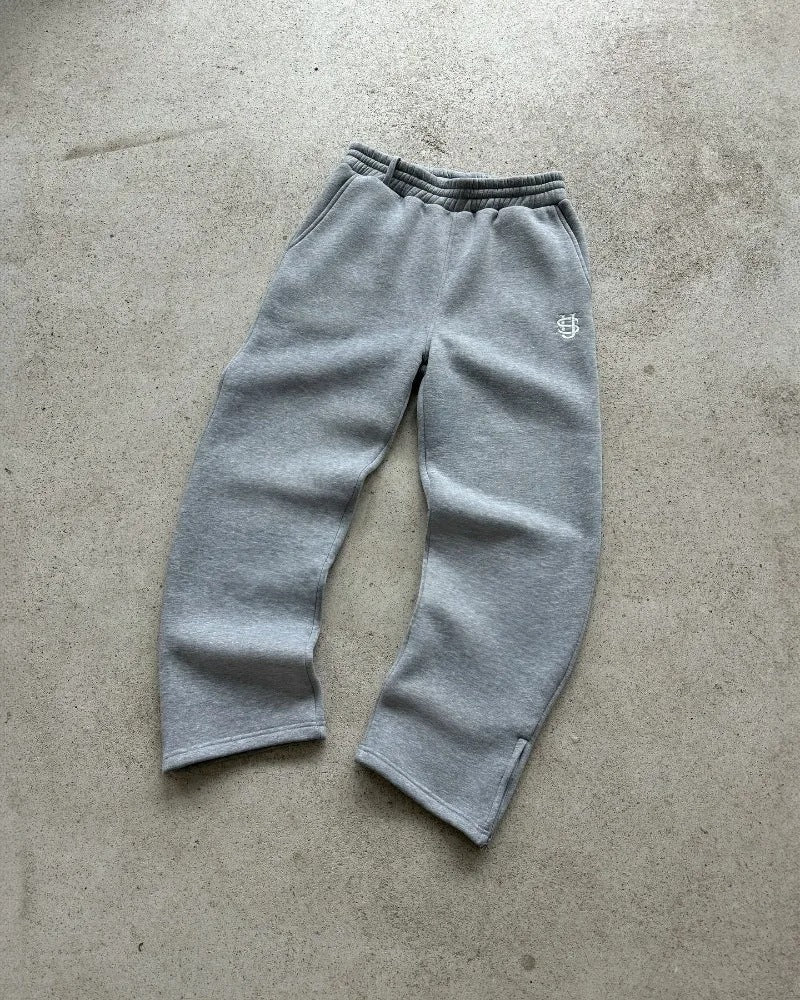 embroidered zip hoodie pants casual long pants high street hip-hop rap street style unisex sweatpants