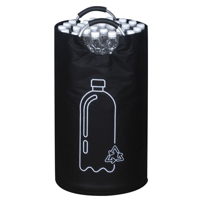 Large-Capacity 82L Storage Basket with Aluminum Handles, Foldable Recycling Bin & Wastewater Collection Bag