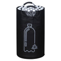 Large-Capacity 82L Storage Basket with Aluminum Handles, Foldable Recycling Bin & Wastewater Collection Bag