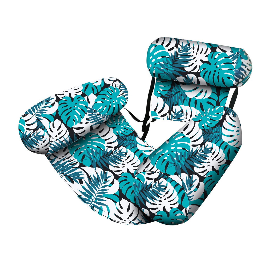 Multi-functional Mesh Floating Bed, Foldable Triple-tube Backrest Floating Bed, Inflatable Water Floating Hammock
