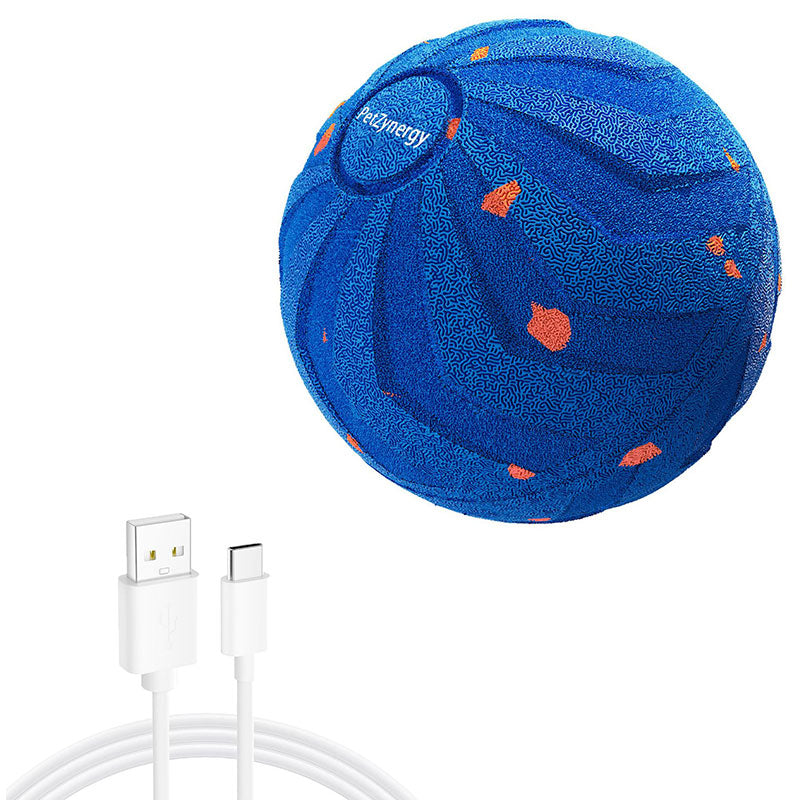 Interactive Dog Toy Ball: E-TPU Material, Random Bounce & Spin Smart Motion Ball, Self-Play Chew-Proof Pet Toy