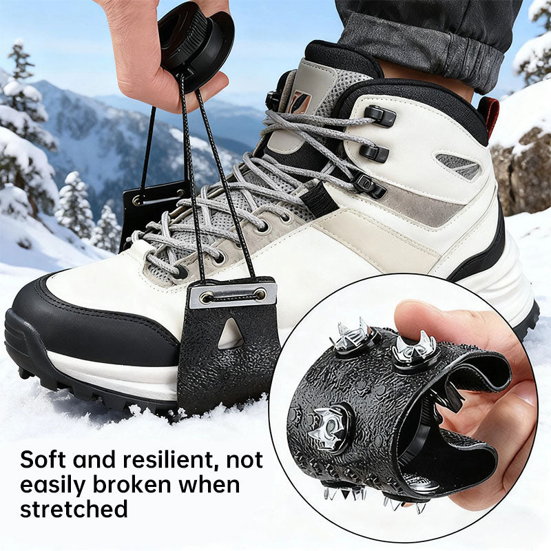 5-Point Adjustable Ice Cleats | Non-Slip Crampon Spikes for Hiking & Winter Walking on Ice