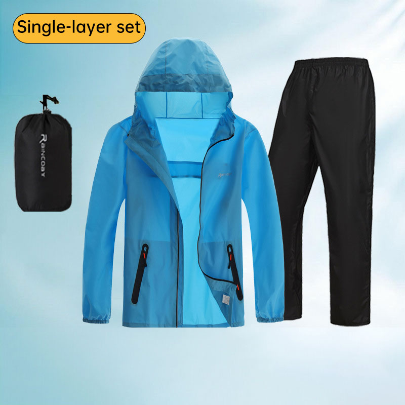 Unisex Ultralight Rain Suit - Lightweight Waterproof Jacket & Pants Set, Summer Outdoor Rainwear for Fishing & Cycling
