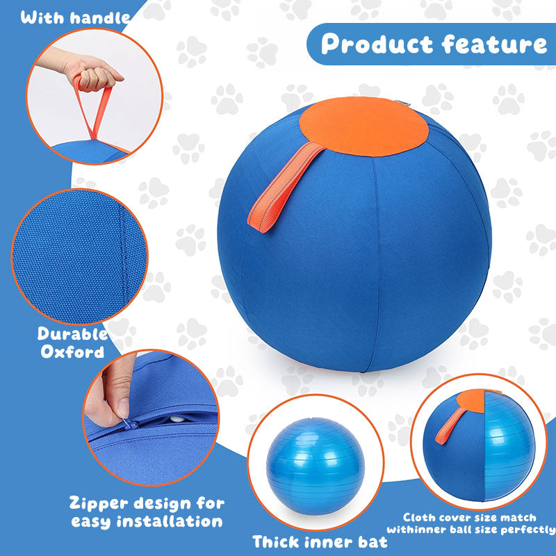 Indestructible Chew Ball for Dogs, Portable Floating Fetch Toy, Aggressive Chew Puppy Toy for Water & Outdoor Play