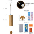 Bamboo Wind Chime, Zen Home Decor with 8 Tones, Handcrafted Bells for Outdoor Garden, Patio, and Porch