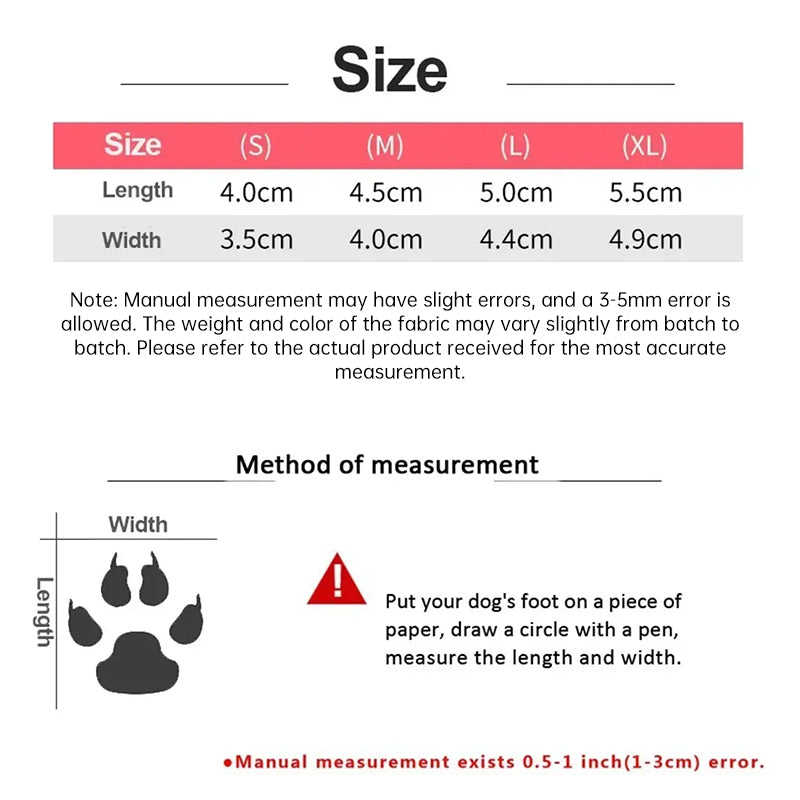 Small Dog Winter Boots, Waterproof Anti-Skid Paw Protectors for Chihuahua Teddy Puppy