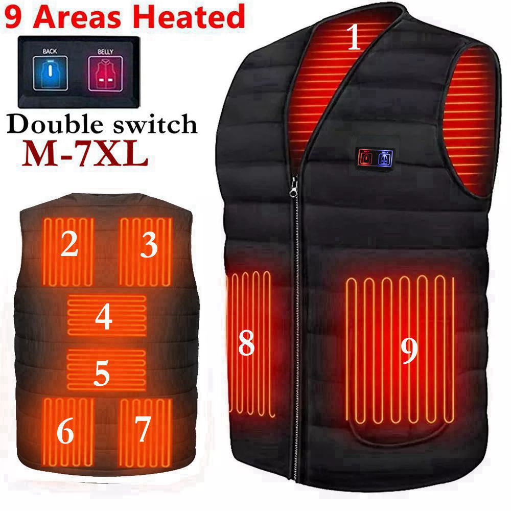 Winter five heating clothing intelligent heating vest warm clothing USB charging electric vest jacket