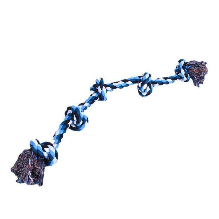 Large Dog Pet Toy Durable Chew Cotton Rope Five-Knot Dog Pet Supplies for Dogs and Cats