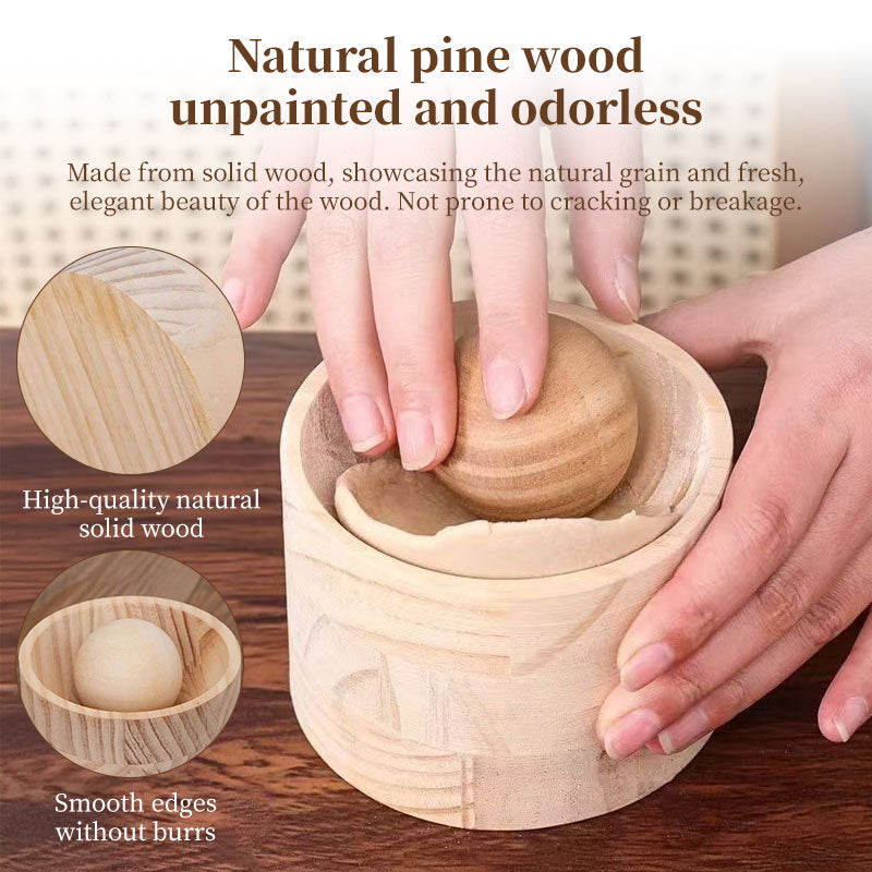 Hand-Held Wood Dumpling Maker Press - Quick Dough Wrapper Tool for Dumplings, Empanadas, Pierogi, and Hand Pies