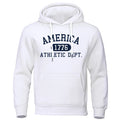 Men's Fleece Letter Print Hoodie Sweatshirt Fall Winter Casual Pullover