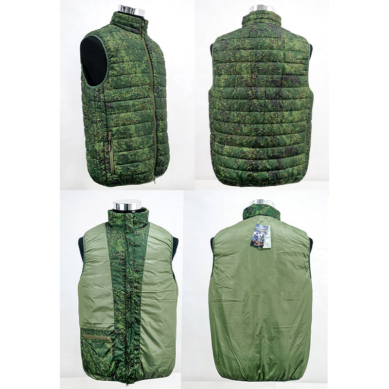 Cold War Era Gorka Anorak Camo Vest - Russian KLMK Pattern Field Jacket, Lightweight Cotton, Sleeveless Combat Smock