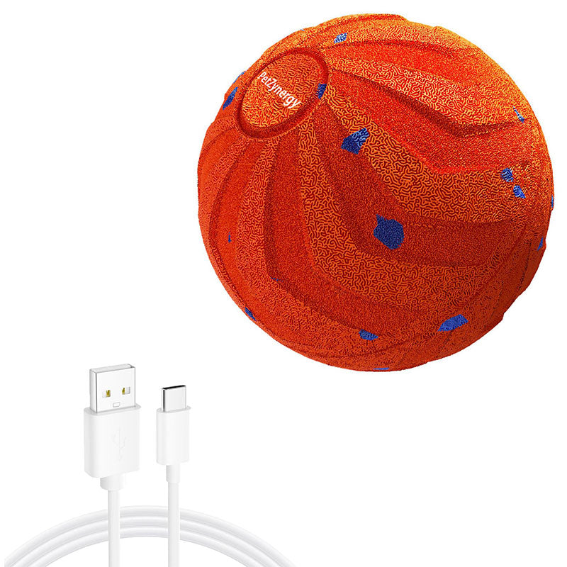Interactive Dog Toy Ball: E-TPU Material, Random Bounce & Spin Smart Motion Ball, Self-Play Chew-Proof Pet Toy