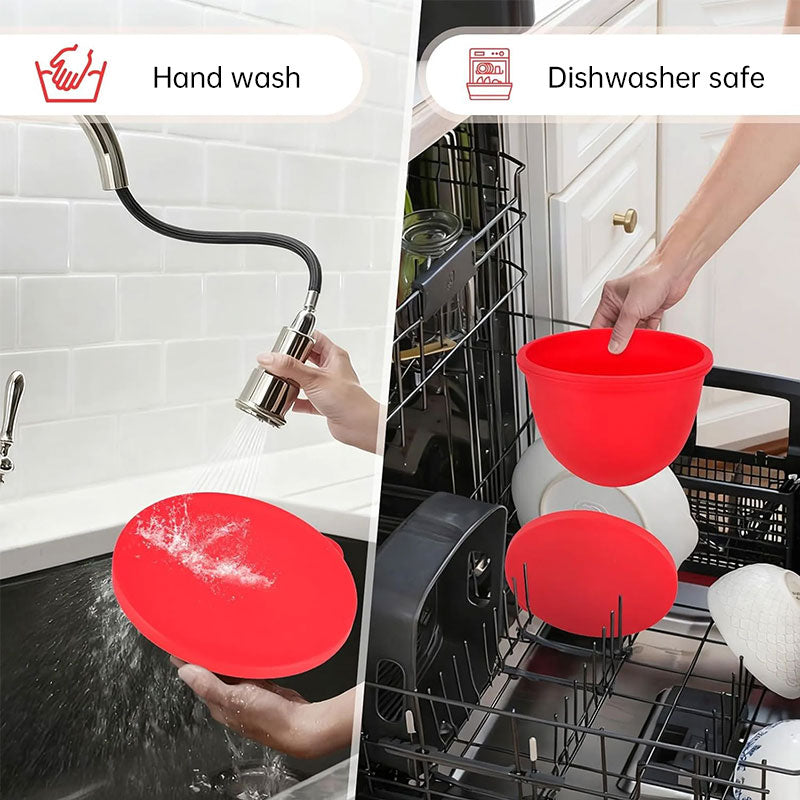 Reusable Mixer Container with Silicone Liner Lid, Compatible with KitchenAid 5-Quart Tilt-Head Stand Mixers, Baking Accessory