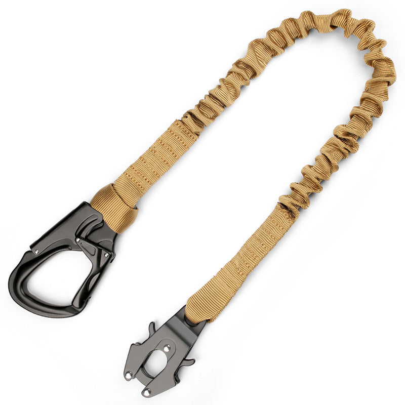 Tactical Bungee Cord - Quick-Release Climbing Buckle, Adjustable Safety Rope with Dual-End Hook for Secure Hanging