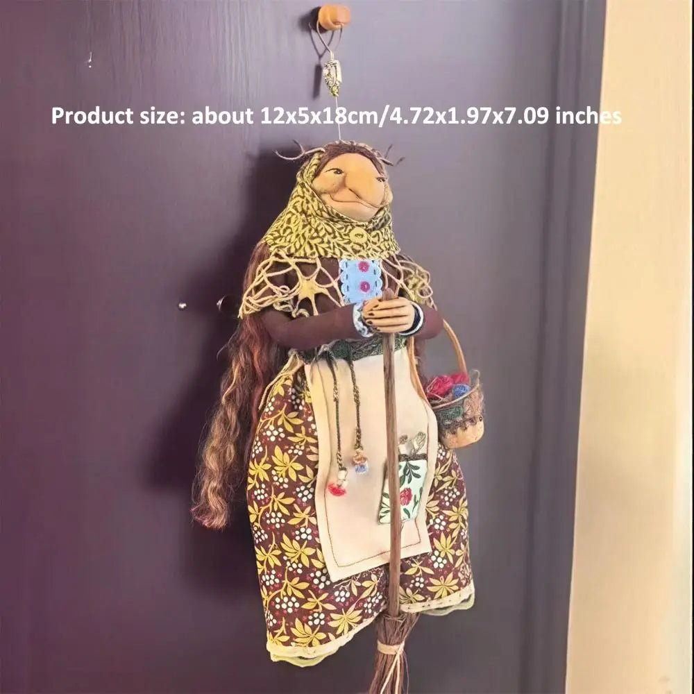 Halloween Kitchen Witch Doll Witch Doll Door Decor Good Luck Charm Home Charming Festive Antique-Inspired Decor Home Decoration