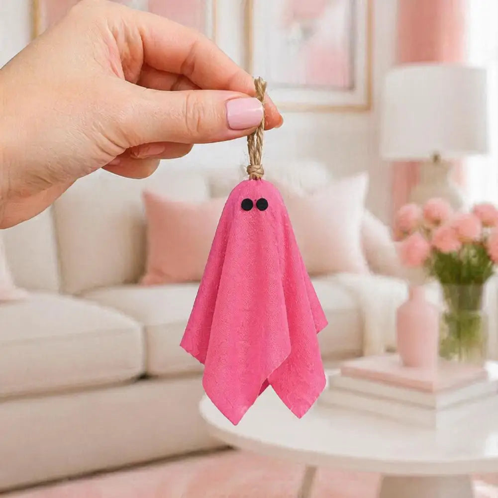 Pink Halloween Ghost Decorations Girly Halloween Room Decor Halloween Ghost Hanging Decor Set Pastel Pink White Soft Fabric
