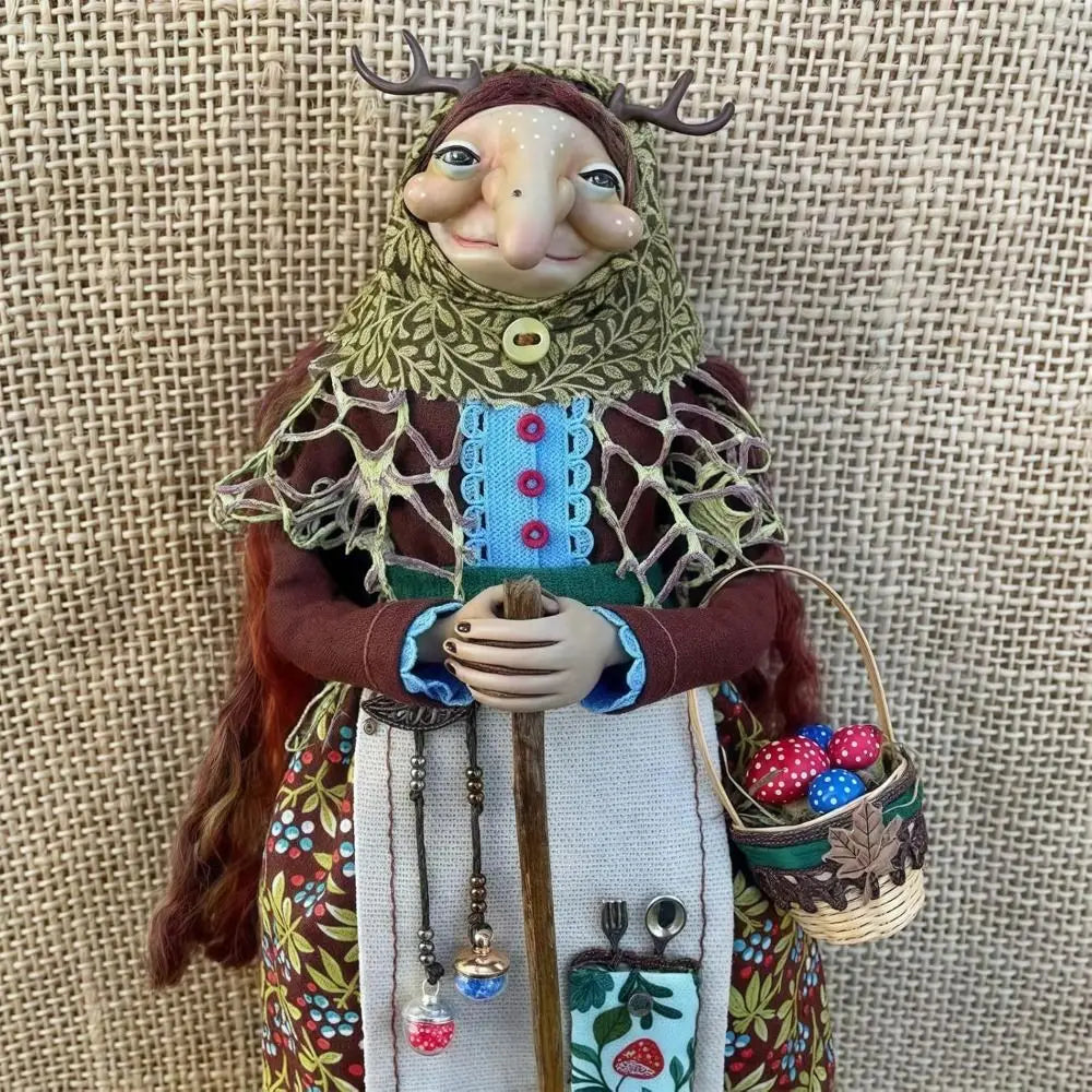 Halloween Kitchen Witch Doll Witch Doll Door Decor Good Luck Charm Home Charming Festive Antique-Inspired Decor Home Decoration