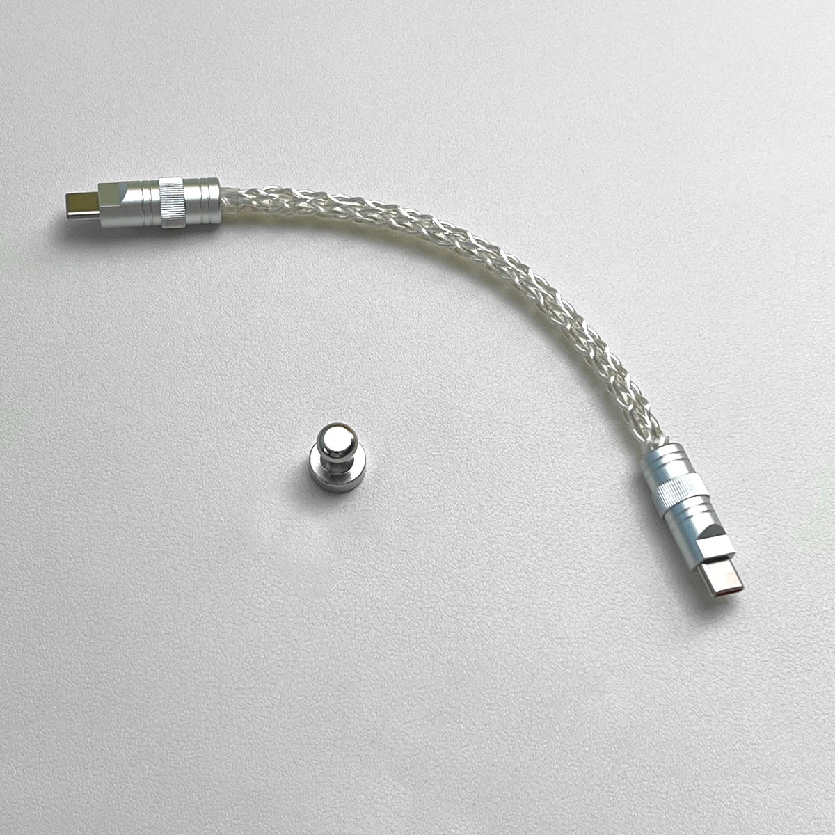 15cm/130cm C-C/USB-C Single Crystal Copper Keyboard Cable Supports 8K Magnetic Controllable Lights for HM Hub Computer Keyboard