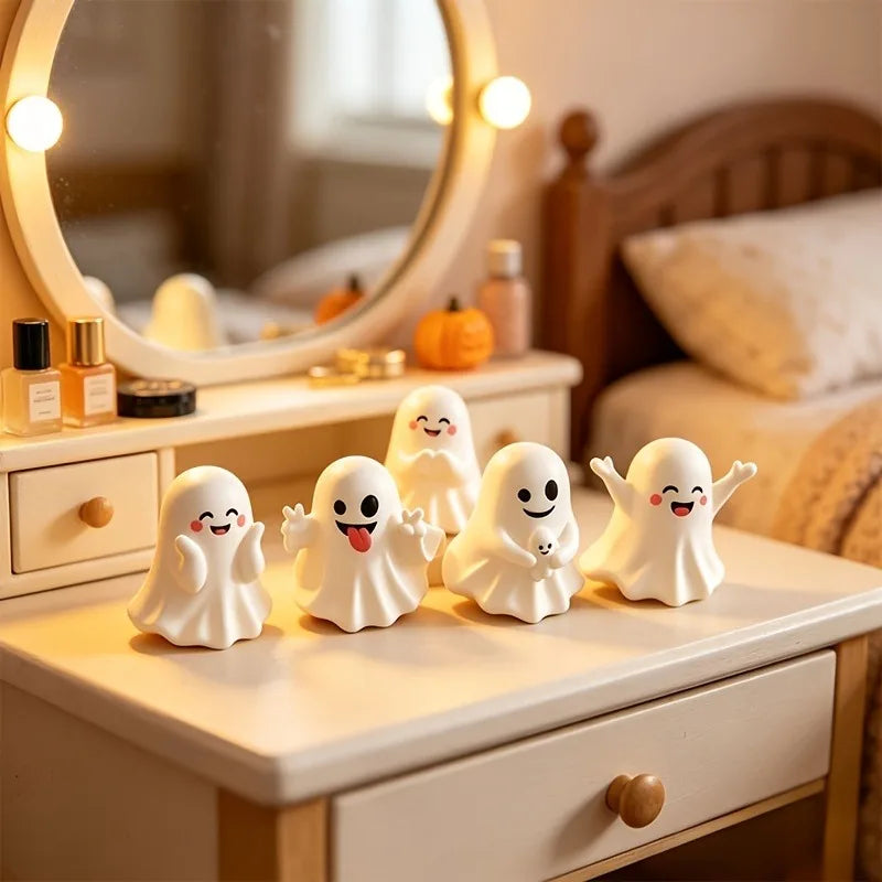 Halloween Figurine Set • Cute Mini Home Decor • Holiday Home Decoration Enhancement • Autumn Seasonal Tabletop Ornaments