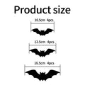 Halloween Decorations  3D LED Lighted Bats with Purple Green Lights, Waterproof Window Stickers for Indoor Outdoor Scary Decor