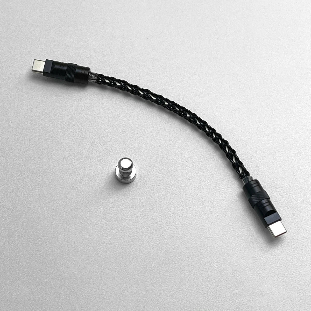 15cm/130cm C-C/USB-C Single Crystal Copper Keyboard Cable Supports 8K Magnetic Controllable Lights for HM Hub Computer Keyboard