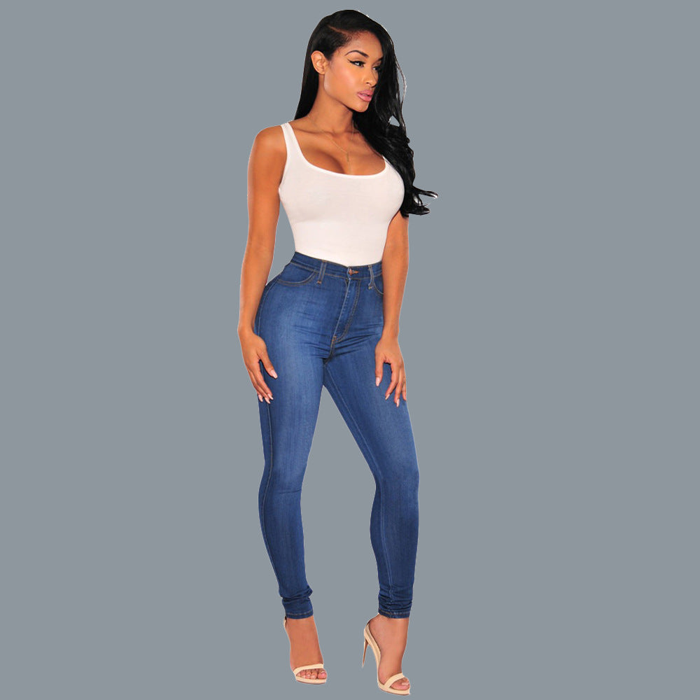 2018 Fashion Slim Fit Ripped Knee Denim Jeans