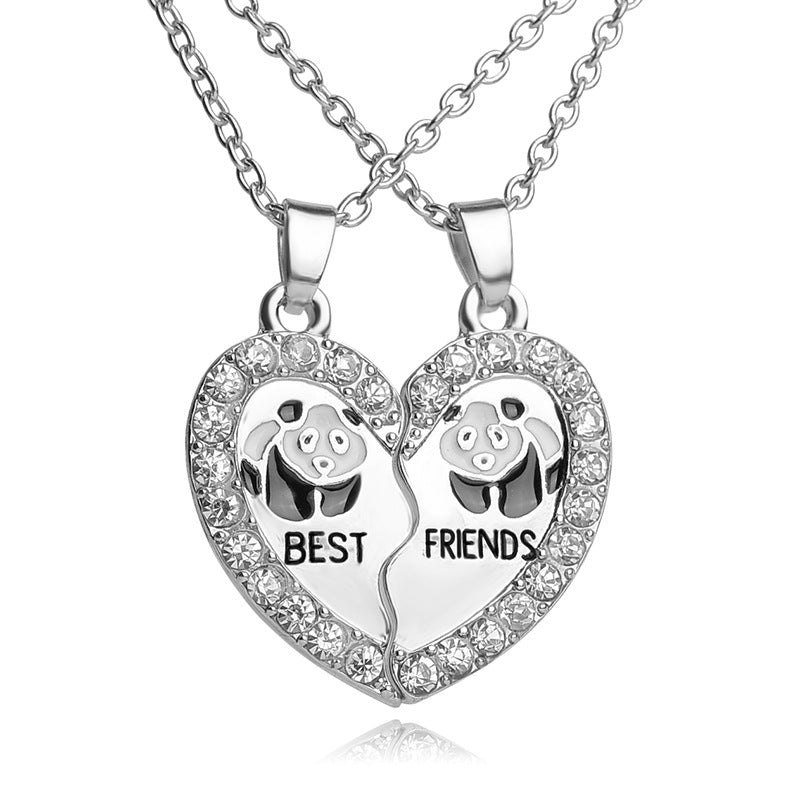 Best Friends Panda Pendant Necklace Set for BFFs
