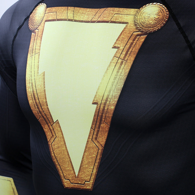 Shazam Thunder T-Shirt, Men's Long Sleeve Athletic Top