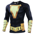 Shazam Thunder T-Shirt, Men's Long Sleeve Athletic Top