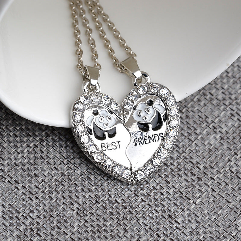 Best Friends Panda Pendant Necklace Set for BFFs