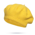 Vintage Wool Beret Hat for Women - Autumn Winter Style