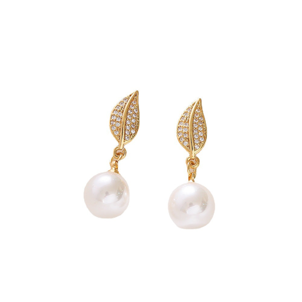 Korean Style S925 Silver Pearl Earrings for Women