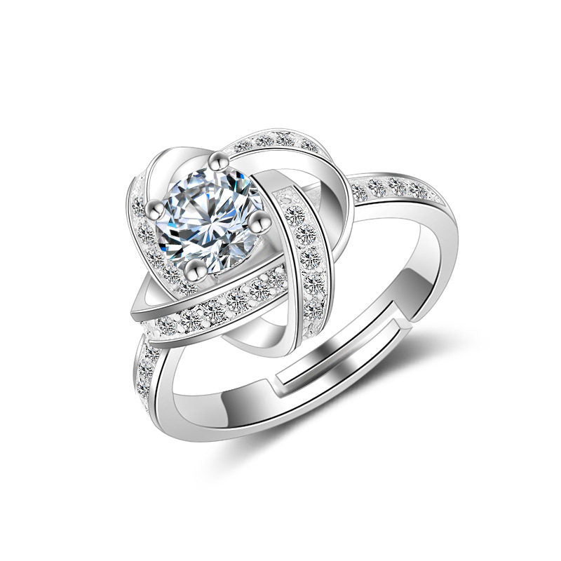 S925 Silver Diamond Ring Jewelry
