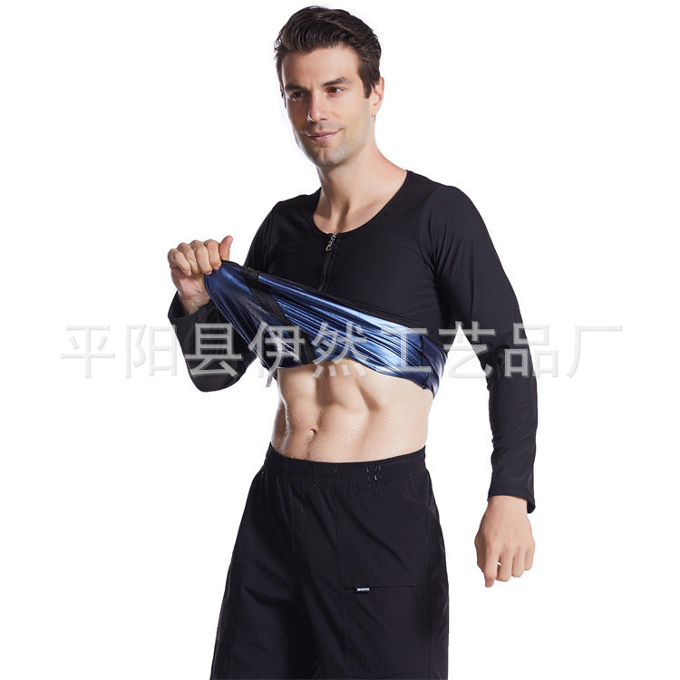 Men's Shapewear Long Sleeve Workout Sweat Suit