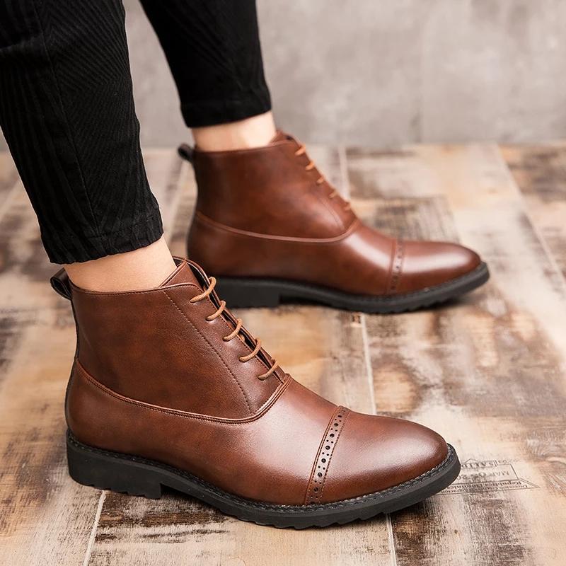 Men's Retro Casual Business Leather Boots