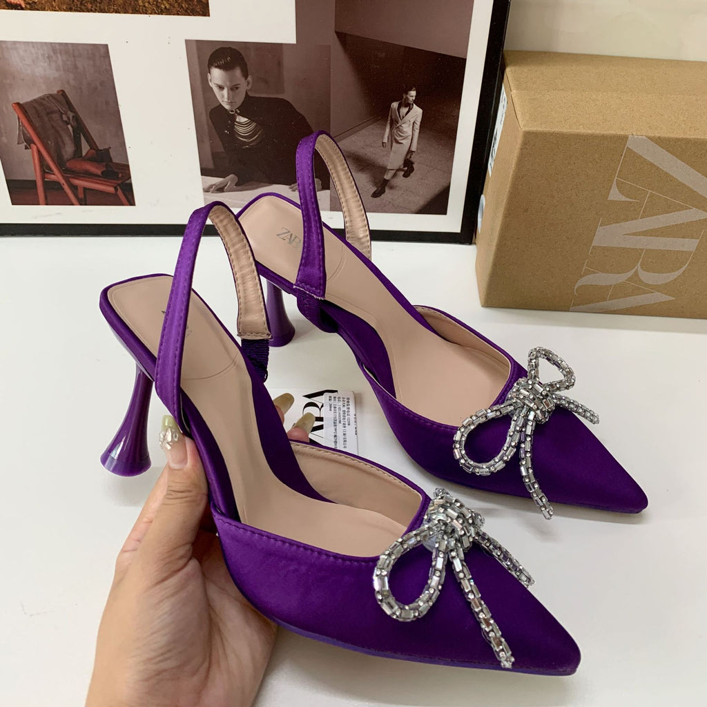 2023 Autumn Women's High Heel Rhinestone Sandals